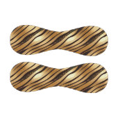 金ゴールドBrown Leopardプリントストライプ 野球ボール (パネル)