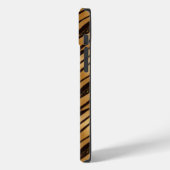 金ゴールドBrown Leopardプリントストライプ Case-Mate iPhoneケース (裏面 / 左)