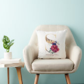 金ゴールドCモノグラムフローラブルゴーニュ赤とネイビーブルー クッション (椅子)