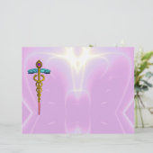 金ゴールドCADUCEUSの医療記号 (スタンド正面)