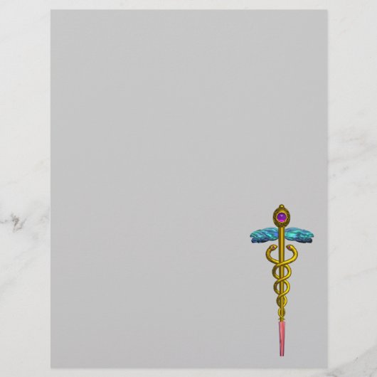 金ゴールドCADUCEUSの医療記号 (正面)