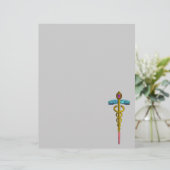 金ゴールドCADUCEUSの医療記号 (スタンド正面)