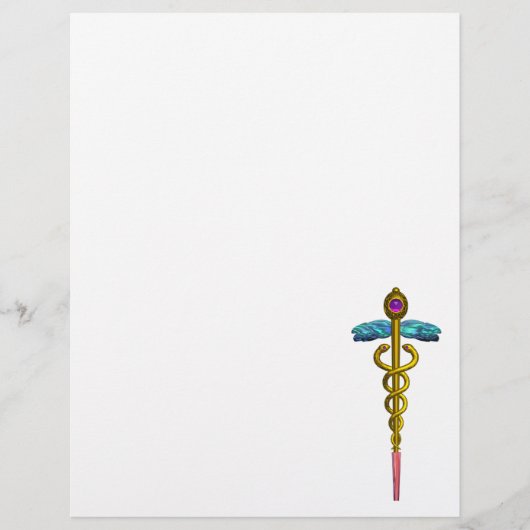 金ゴールドCADUCEUSの医療記号 (正面)