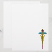金ゴールドCADUCEUSの医療記号 (正面/裏面)