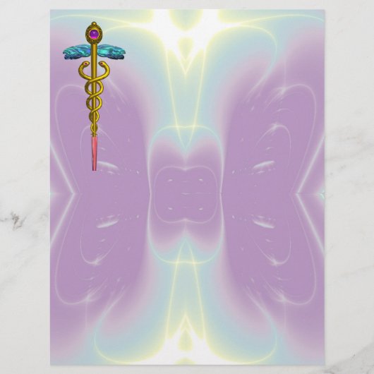 金ゴールドCADUCEUSの医療記号 (正面)