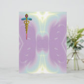 金ゴールドCADUCEUSの医療記号 (スタンド正面)