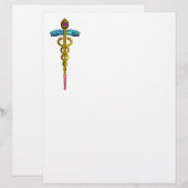 金ゴールドCADUCEUSの医療記号 (正面/裏面)