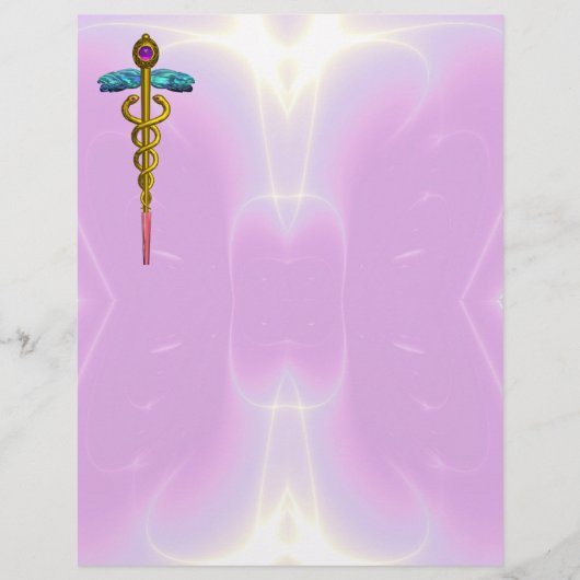 金ゴールドCADUCEUSの医療記号 (正面)