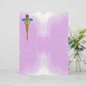 金ゴールドCADUCEUSの医療記号 (スタンド正面)
