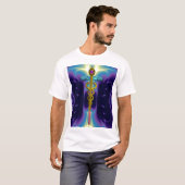 金ゴールドCADUCEUSの医療記号 Tシャツ (正面フル)