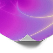 金ゴールドCADUCEUSドクター、メディカルシンボルピンク明るい赤紫色 ポスター (角)