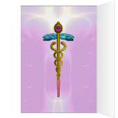 金ゴールドCADUCEUS登録ナースシンボルピンク明るい赤紫色 (内側 (左))