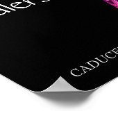 金ゴールドCADUCEUS,7チャクラ, ULTRA VIOLET Medical,ヨガ ポスター (角)