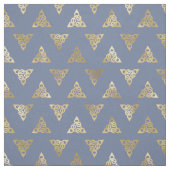 金ゴールドCeltic Lindisfarne インスパイア Knots on Blue ファブリック (見本)