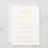 金ゴールドChinoiserieウェルカムレターと旅程 招待状 (裏面)