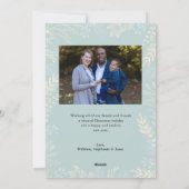 金ゴールドChristmas Greeneryオンティール（緑がかった色）2写真 シーズンカード (裏面)