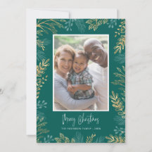 金ゴールドChristmas Greeneryオンティール（緑がかった色）2写真