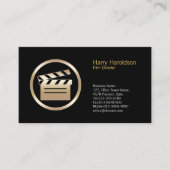 金ゴールドCLAPPERBOARDアイコンDIRECTOR名刺 名刺 (正面)