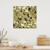 金ゴールドClockworkコントロール2ポスター ポスター (キッチン)