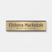 金ゴールドCPA Officeドアの署名名プレート サインプレート (正面)