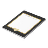 金ゴールドCrystalおよびFoilハートメモ帳5.5インチx 6インチ ノートパッド (回転)