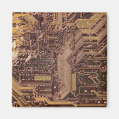 金ゴールドCyber回路基板Tech Electronics マグネット (正面)