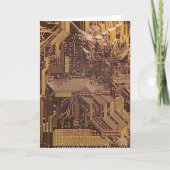金ゴールドCyber Circuit Board Tech Art Electronics カード (正面)