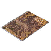 金ゴールドCyber Circuit Board Tech Art Electronics ノートブック (左側)