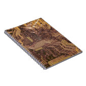 金ゴールドCyber Circuit Board Tech Art Electronics ノートブック (右側)