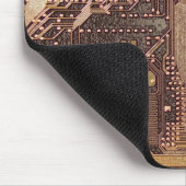 金ゴールドCyber Circuit Board Tech Art Electronics マウスパッド (コーナー)