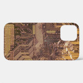金ゴールドCyber Circuit Board Tech Art Electronics Case-Mate iPhoneケース (裏面 (横))