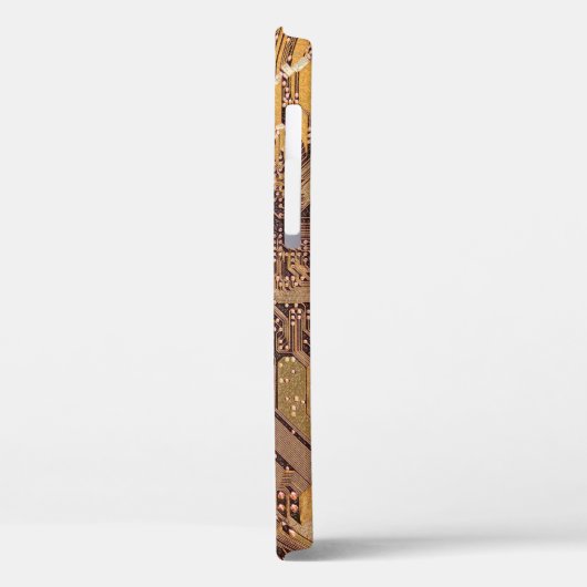 金ゴールドCyber Circuit Board Tech Art Electronics Case-Mate iPhoneケース (裏面 / 左)