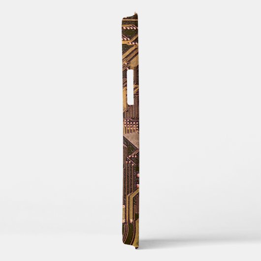 金ゴールドCyber Circuit Board Tech Art Electronics Case-Mate iPhoneケース (裏面 / 右)