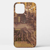 金ゴールドCyber Circuit Board Tech Art Electronics Case-Mate iPhoneケース (裏面)