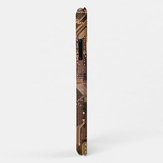 金ゴールドCyber Circuit Board Tech Art Electronics Case-Mate iPhoneケース (裏面/右)
