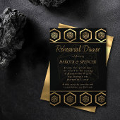 金ゴールドD20 |テーブルトップロールプレヤーリハーサルディナー 招待状