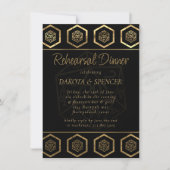 金ゴールドD20 |テーブルトップロールプレヤーリハーサルディナー 招待状 (正面)