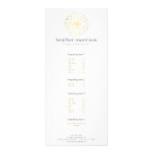 金ゴールドDANDELIONスターバストロゴON WHITE ラックカード (正面)