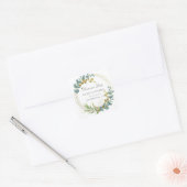 金ゴールドeucalyptus greeneryデイトスクエアを保存 スクエアシール (封筒)