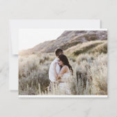 金ゴールドeucalyptus greenery 2枚の写真Save The Date 招待状 (裏面)