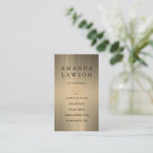 金ゴールドGavelロゴ | コートルーム | 法律 予約カード (スタンド正面)