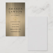 金ゴールドGavelロゴ | コートルーム | 法律 予約カード (正面/裏面)