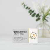 金ゴールドGavelロゴ |法律 予約カード (スタンド正面)