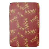 金ゴールドGingko Balboa離れの背景（濃い赤） バスマット (正面縦)