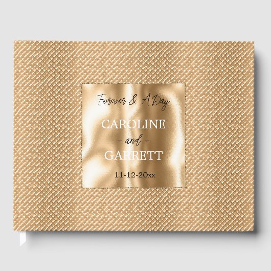 金ゴールドGlamテクスフェイクチャ ゲストブック (正面)