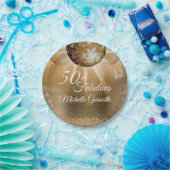 金ゴールドGlam 50と素晴らしい ペーパープレート (パーティー)