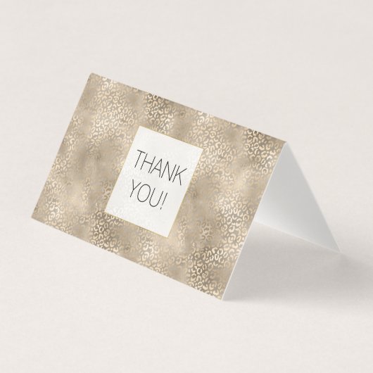 金ゴールドGlam Leopard Printありがとう (正面)