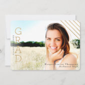 金ゴールドGRAD 招待状 (正面)