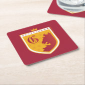 金ゴールドGRYFFINDOR™王冠クレスト スクエアペーパーコースター (アングル)