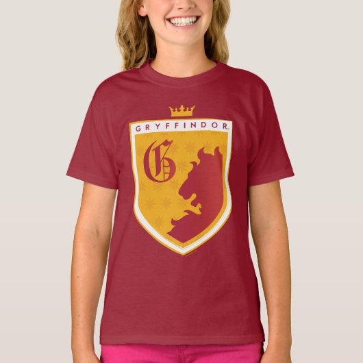 金ゴールドGRYFFINDOR™王冠クレスト Tシャツ (正面)